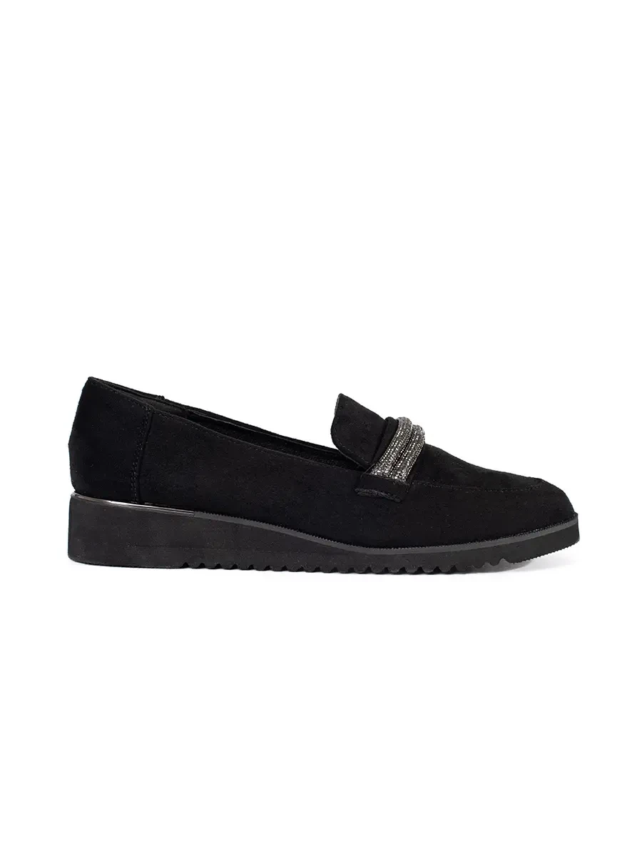 GOODIN Black suede loafers