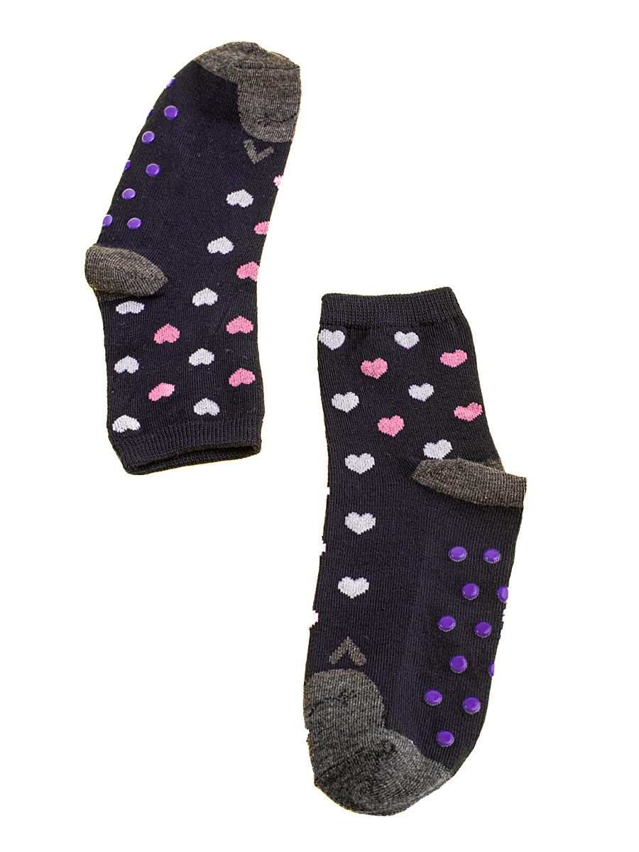 Non-slip girls' socks Shelvt navy blue owls
