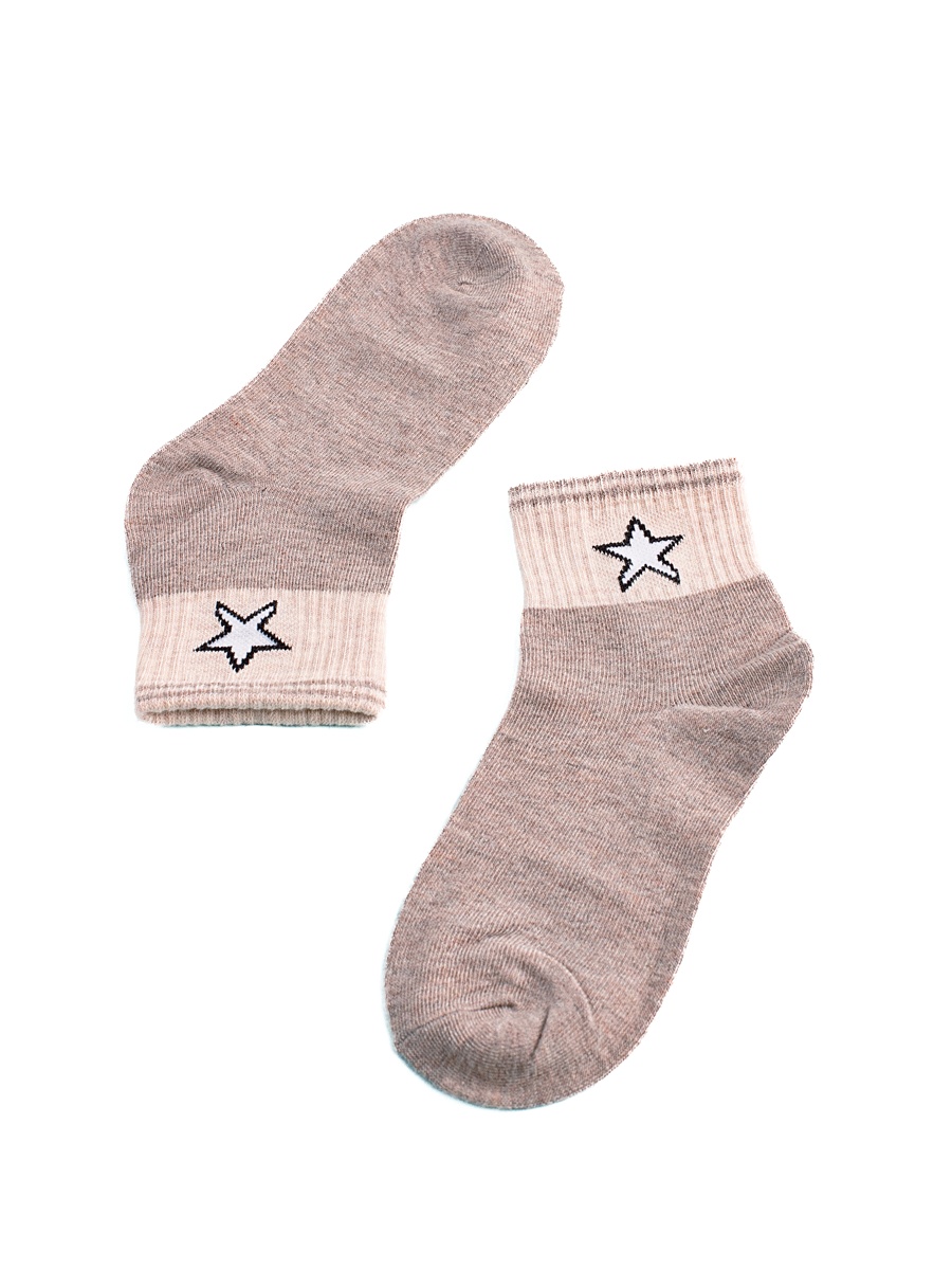 Children's socks Shelvt beige with a star