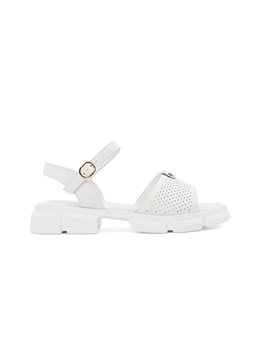 GOODIN White platform sandals