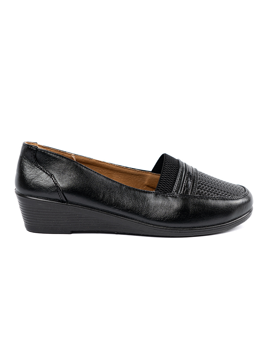 Shelvt Black wedge shoes
