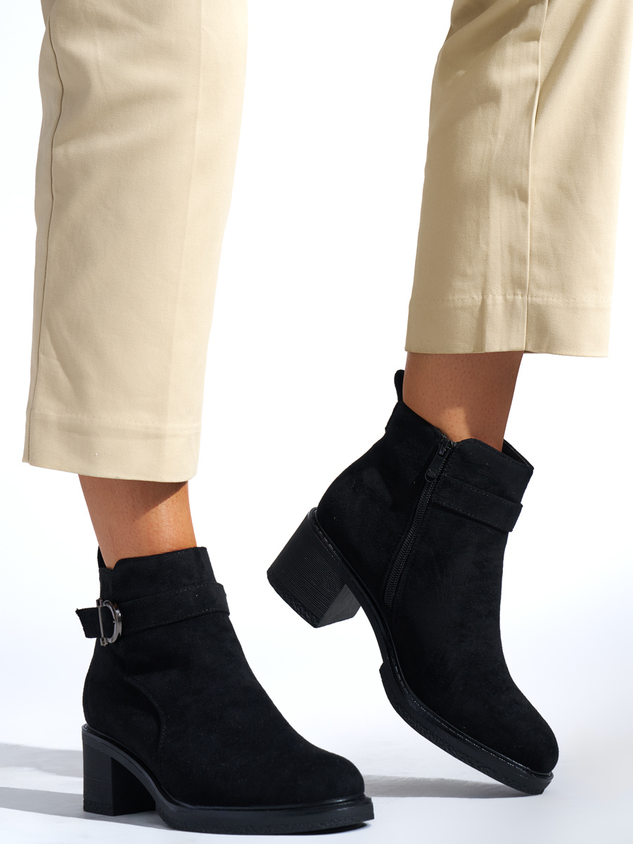 Shelvt Womens black ankle boots