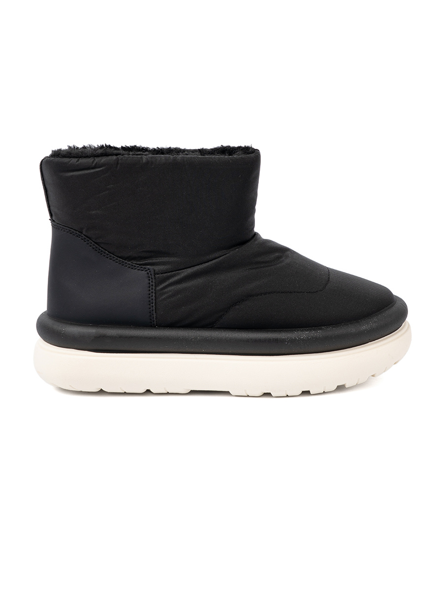 Shelvt Waterproof black snow boots with fur interior