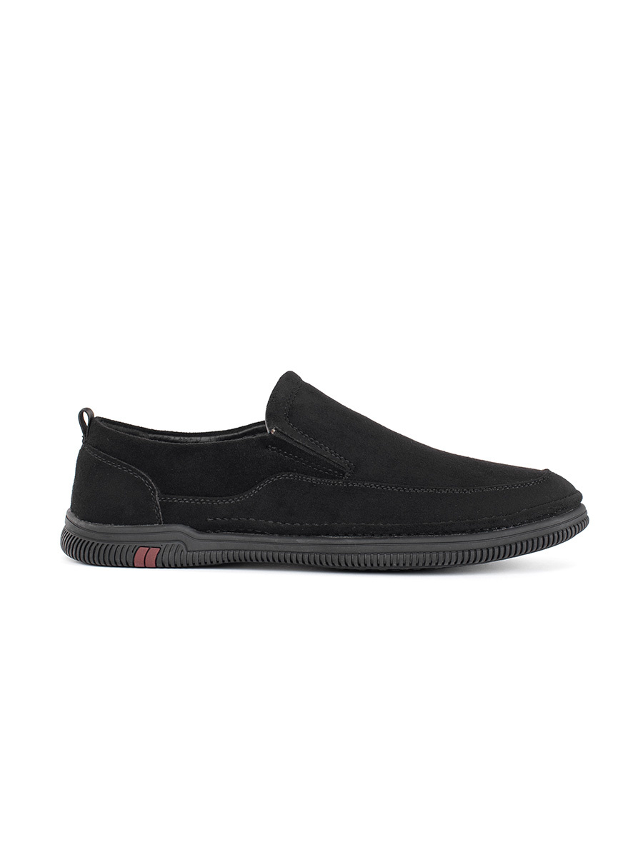 Shelvt Mens black suede shoes