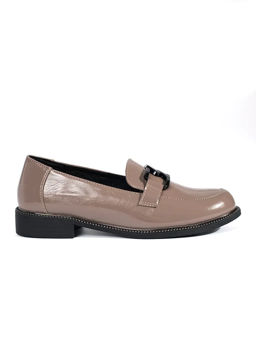 GOODIN Dark beige loafers with leather insole