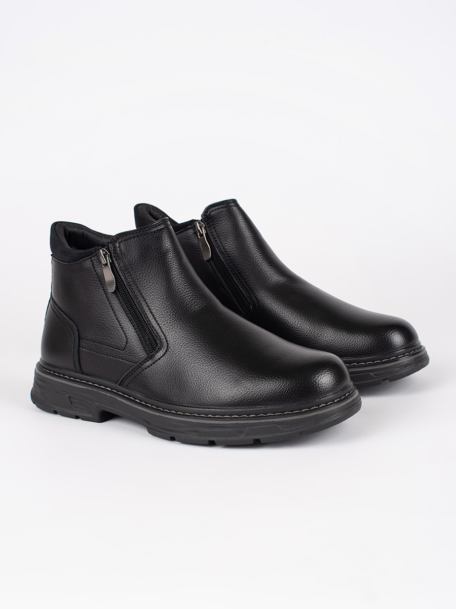 Shelvt Mens black winter insulated boots
