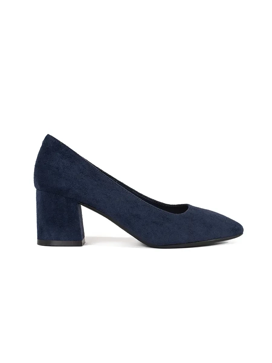 Navy blue suede pumps by Sergio Leone