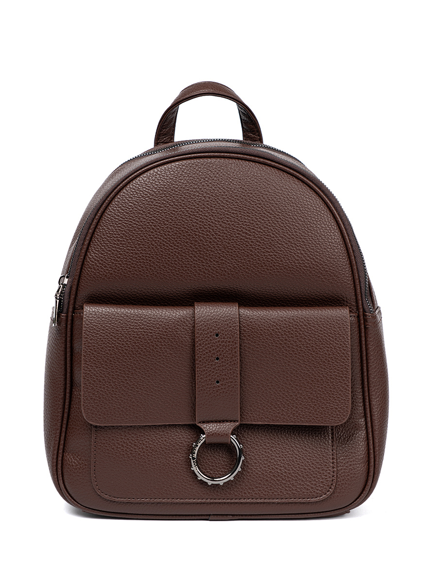 Shelvt Brown womens eco leather backpack