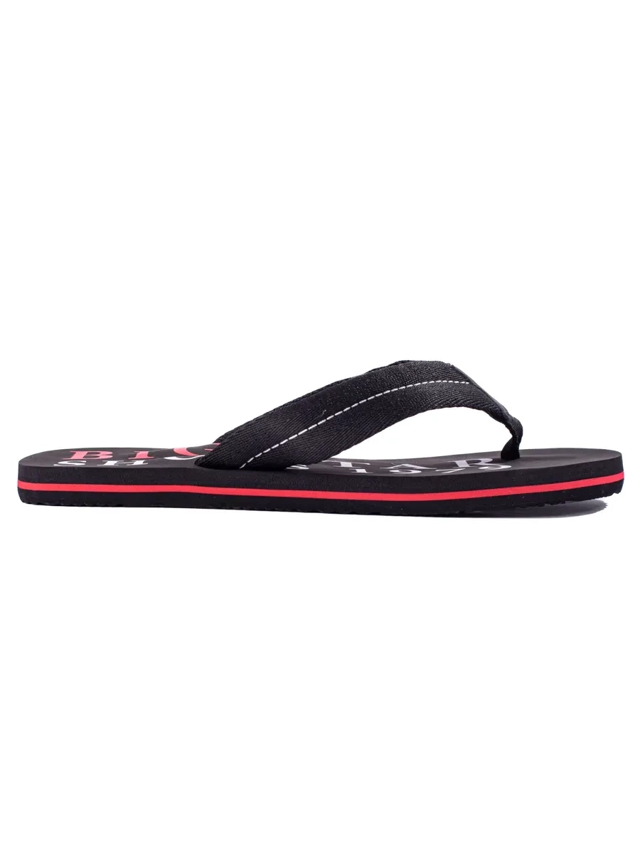BIG STAR SHOES Men's black flip-flops BIG STAR LL174614