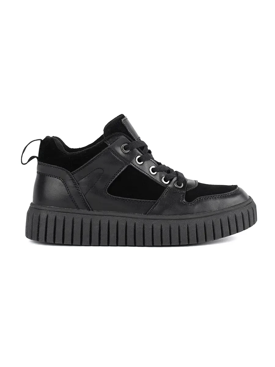 GOODIN Womens black high sneakers
