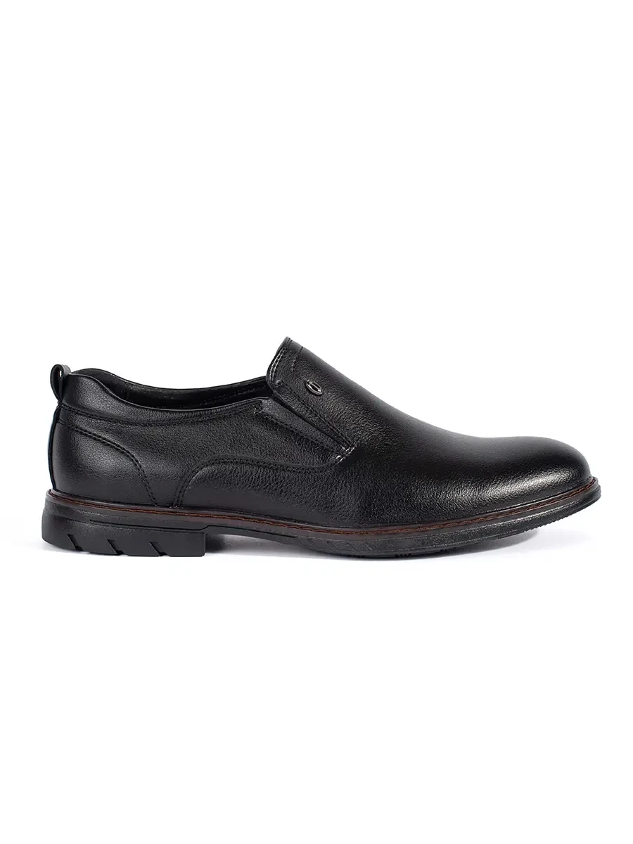Shelvt Men's black slip-on shoes