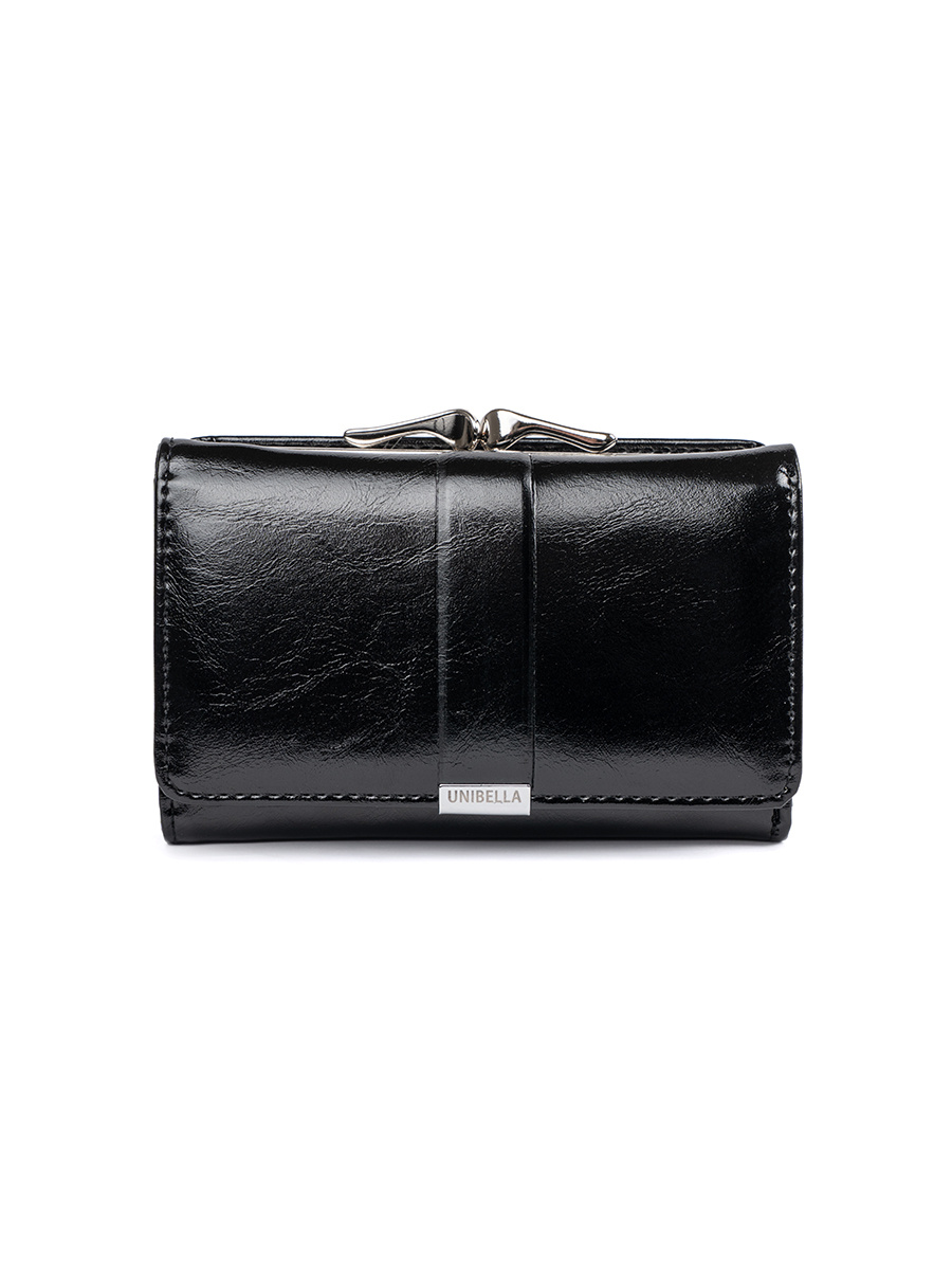 Shelvt Womens wallet black eco-leather