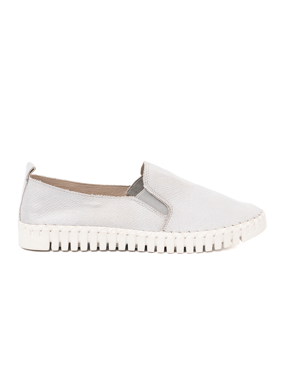 GOODIN Light grey slip-on sneakers with elastic inserts