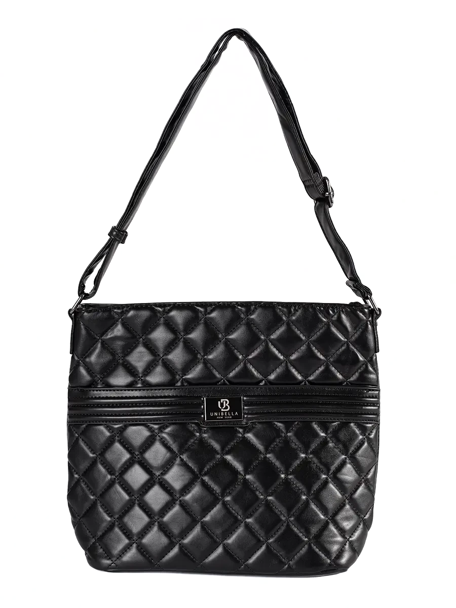 Shelvt Black quilted shoulder bag