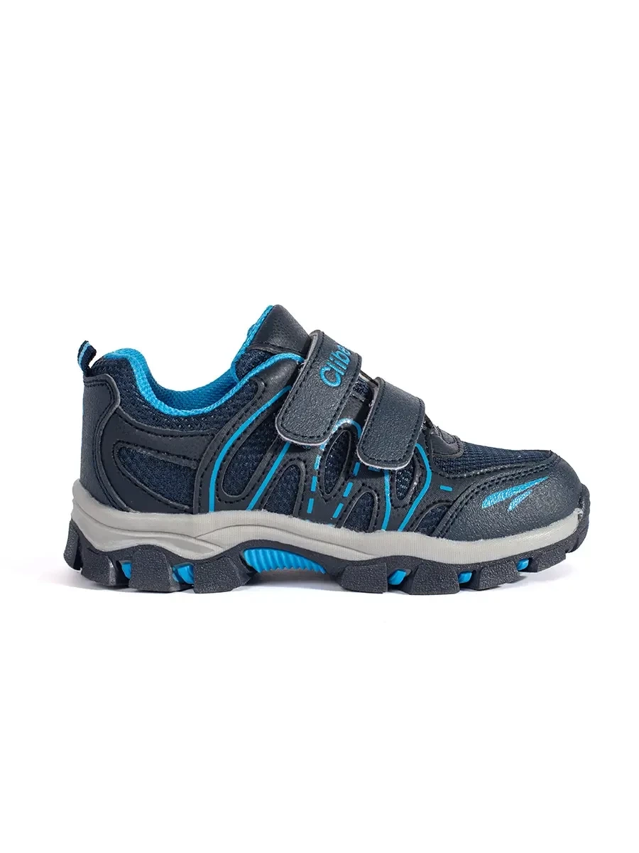 Shelvt Navy blue boys sports shoes with velcro