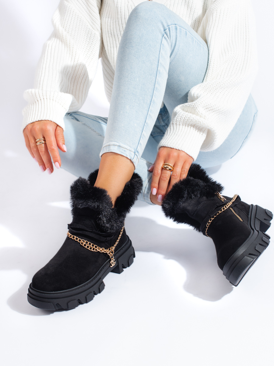 Womens suede ankle boots on the Shelvt platform