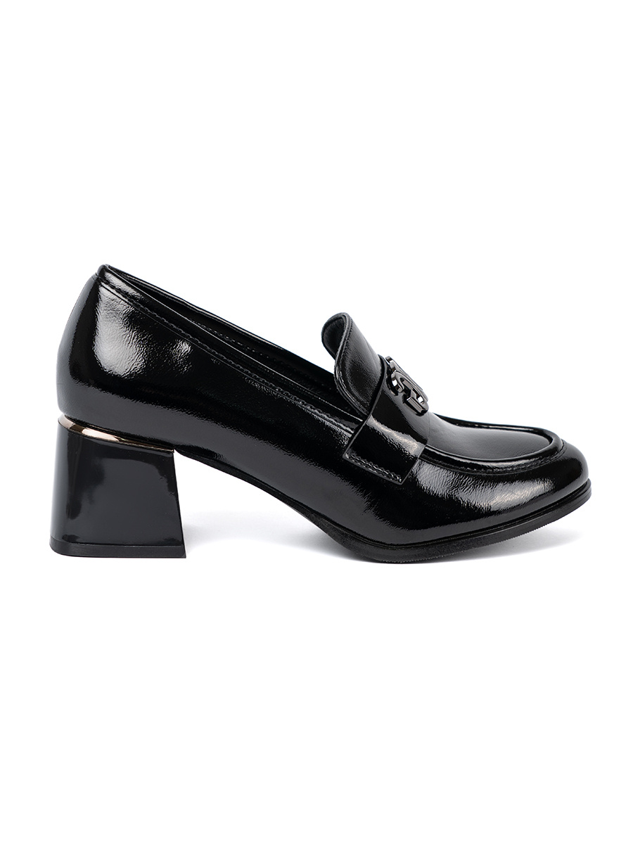GOODIN Lacquered shoes with silver decoration