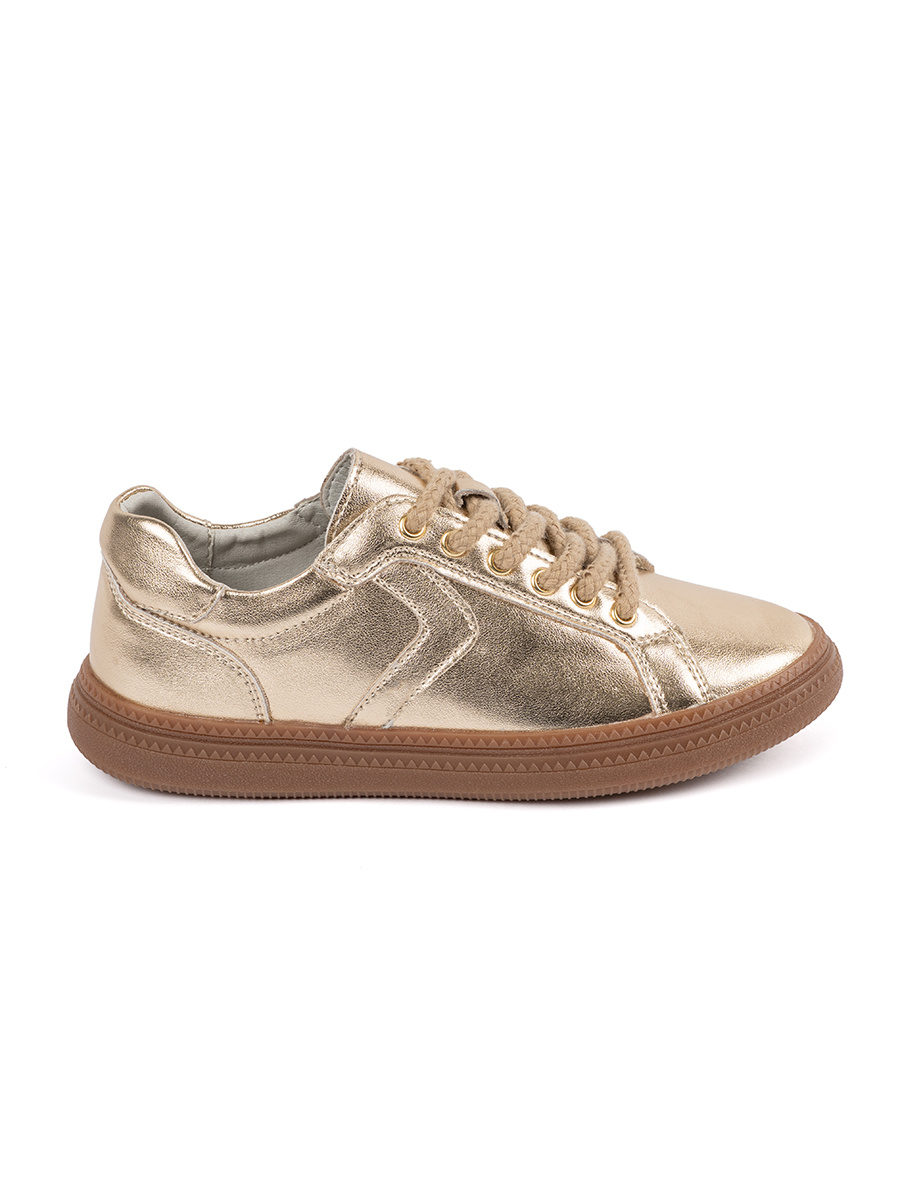 Sergio Leones gold leather sneakers