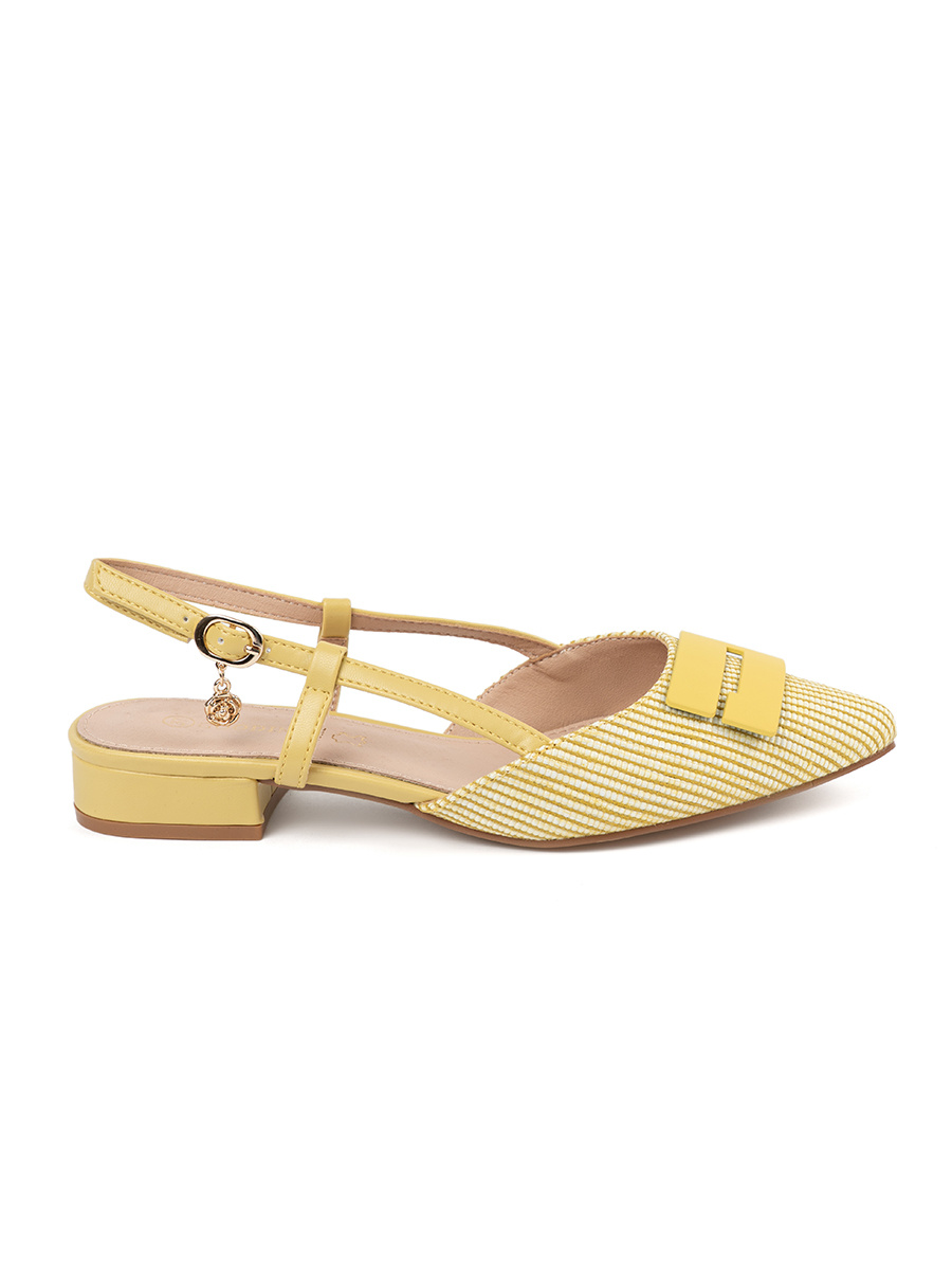 GOODIN Yellow sandals with an open heel