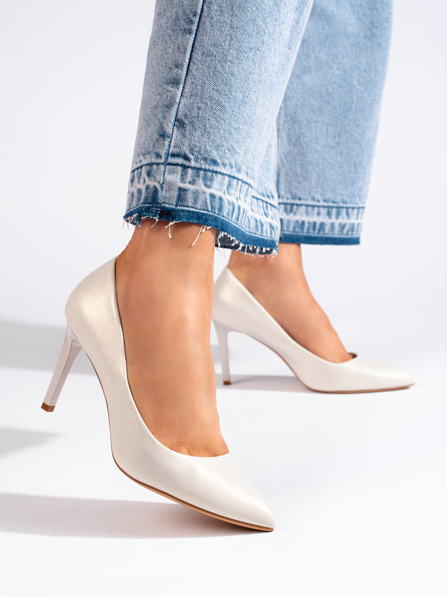 Classic womens pumps white Sergio Leone