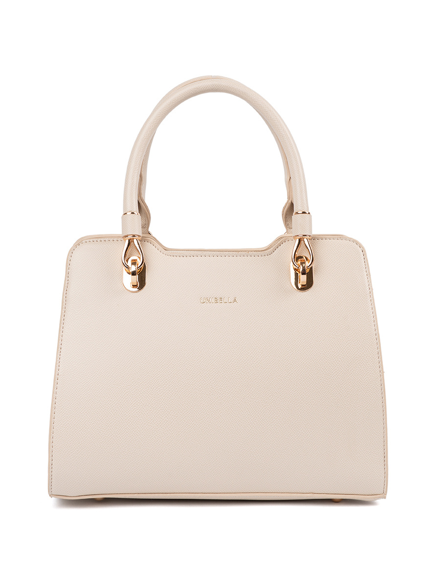 Shelvt Womens handbag light beige trunk