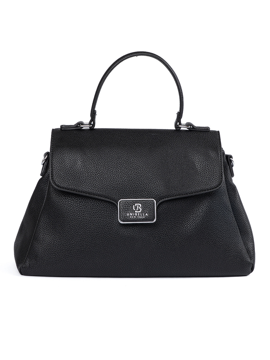 Shelvt Black tote bag with handle and strap