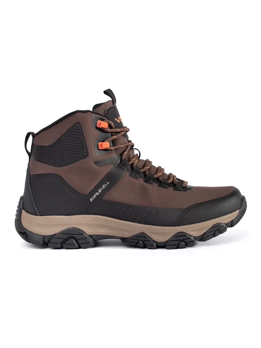 VICO Mens Brown Winter Boots Lace-Up Softshell