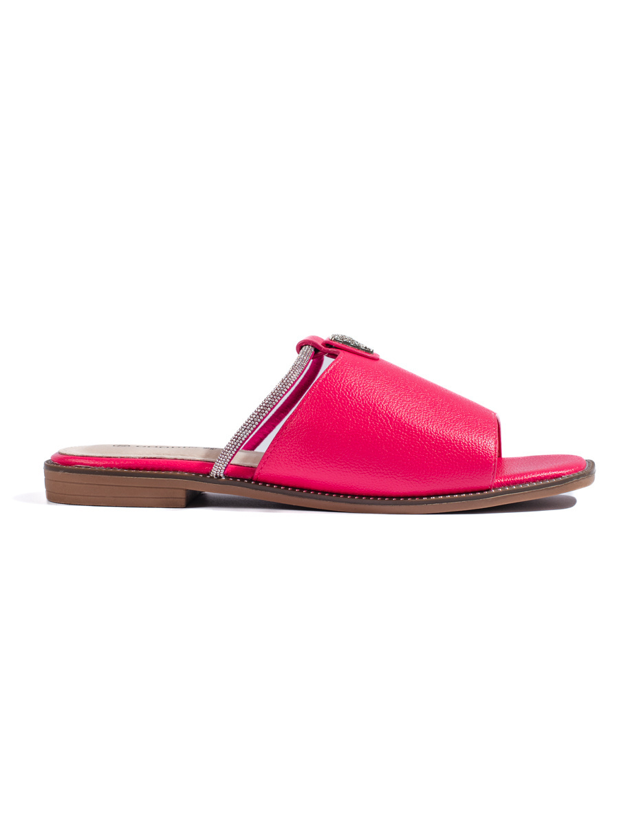 Shelvt Womens Pink Flat Flip Flops