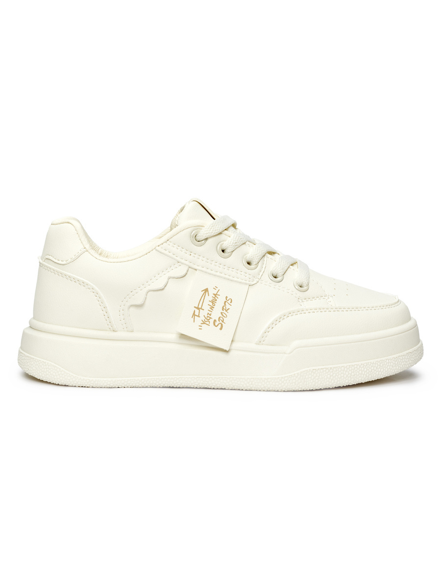 Shelvt Womens beige sneakers