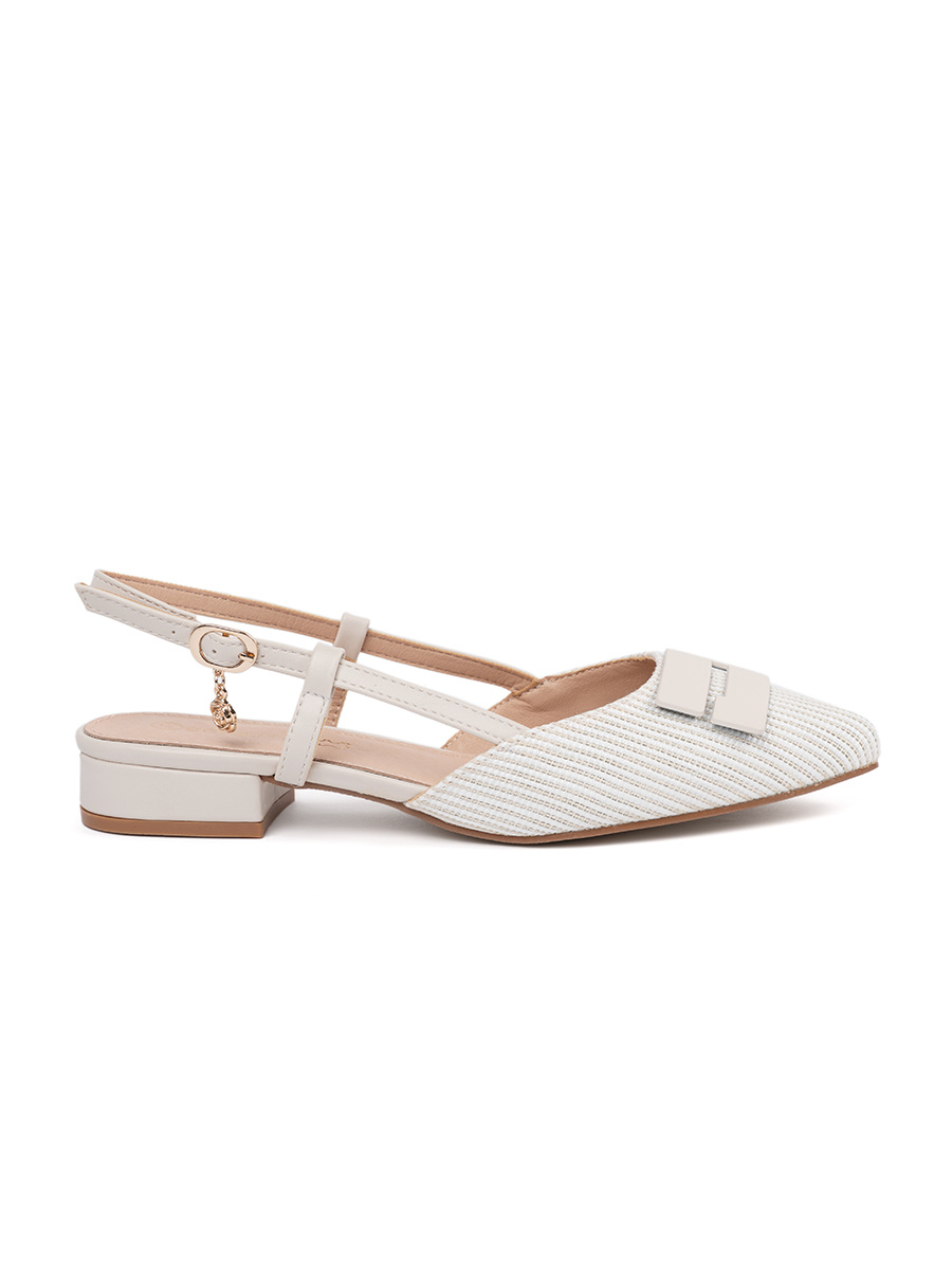 GOODIN White sandals with an open heel