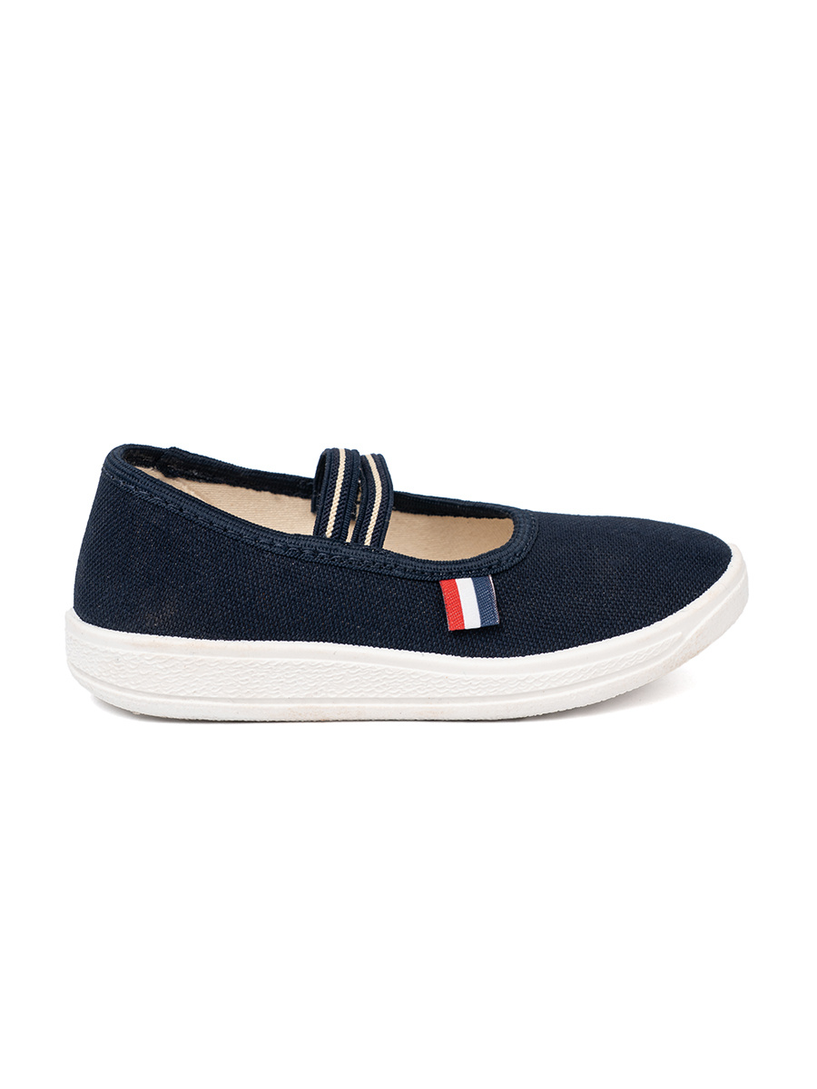 Shelvt Lightweight navy blue shoes with elastic strap