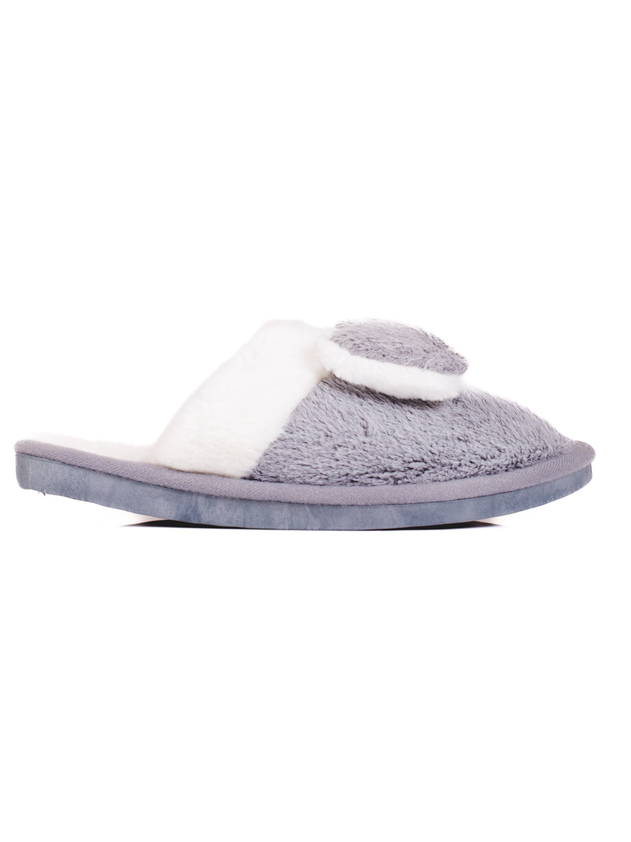 Women's slippers with bow Shelvt gray