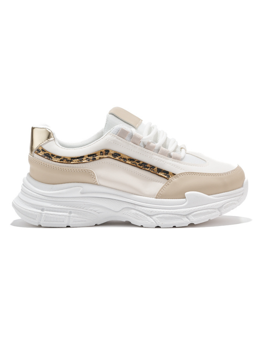 Shelvt Womens cream sneakers