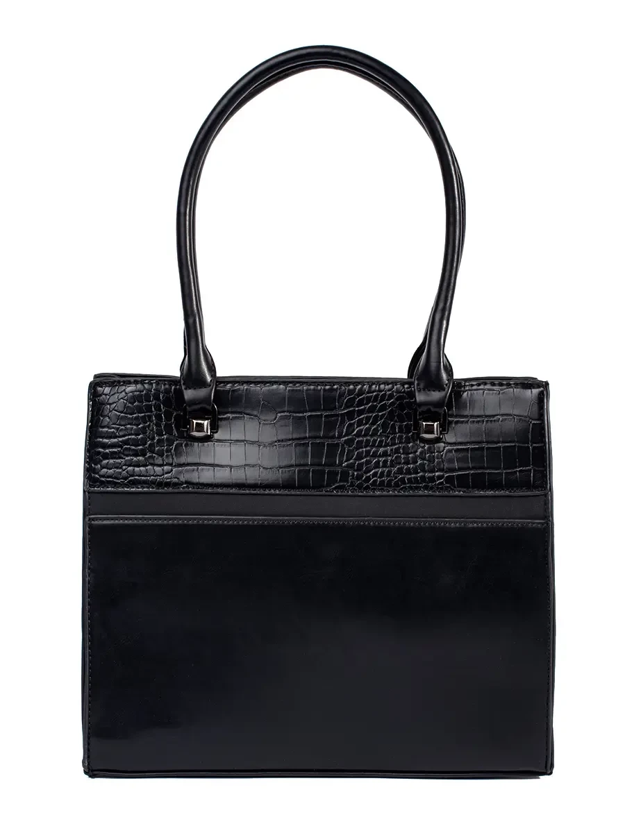 Shelvt Black medium shoulder bag