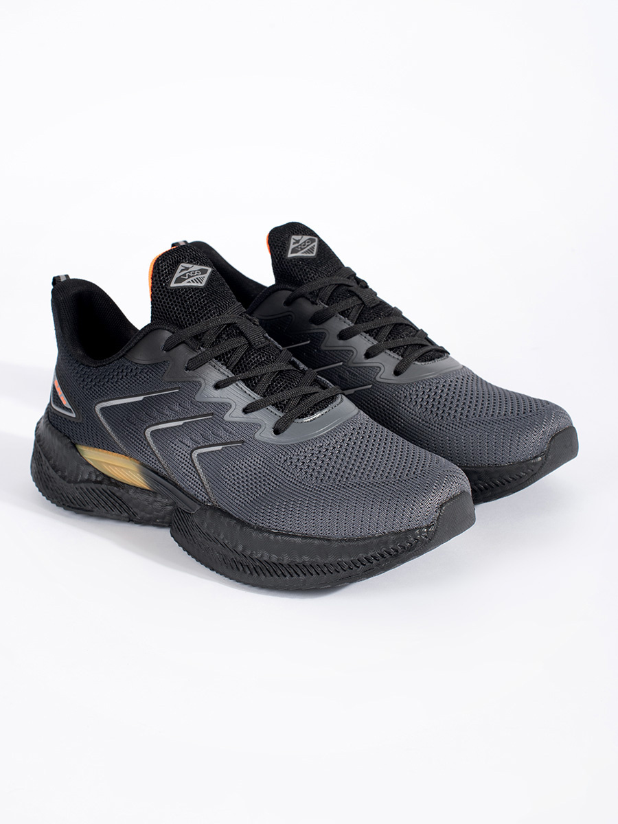 VICO Black and grey lightweight lace-up trainers