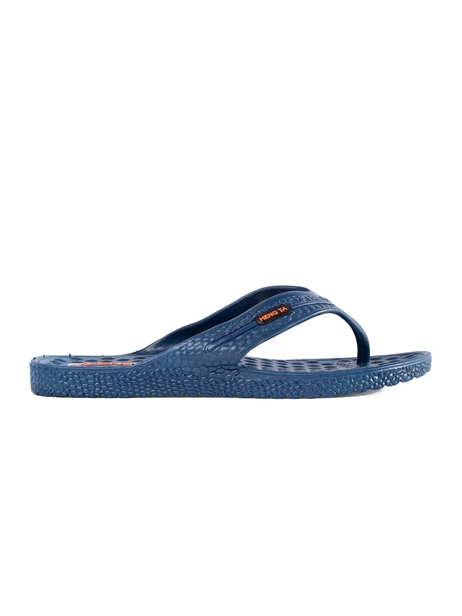 Shelvt Mens pool flip-flops blue