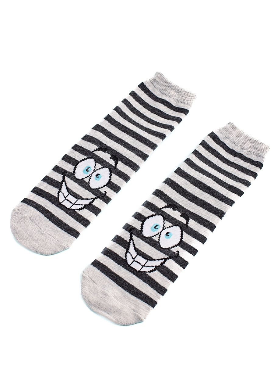 Shelvt Striped Socks Smile