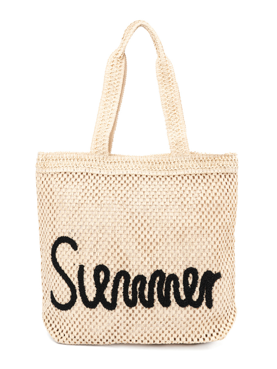 Shelvt Light beige beach bag