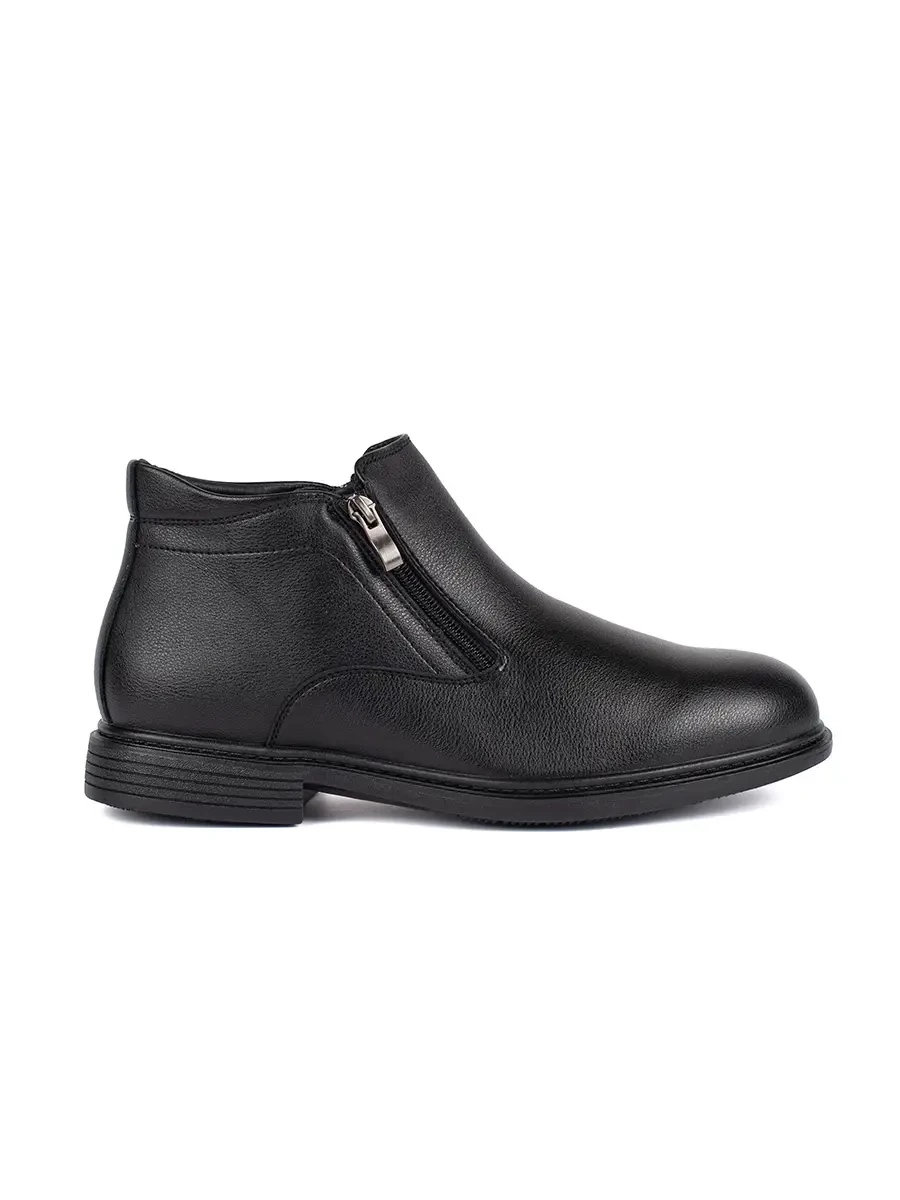 Shelvt Mens black winter insulated boots