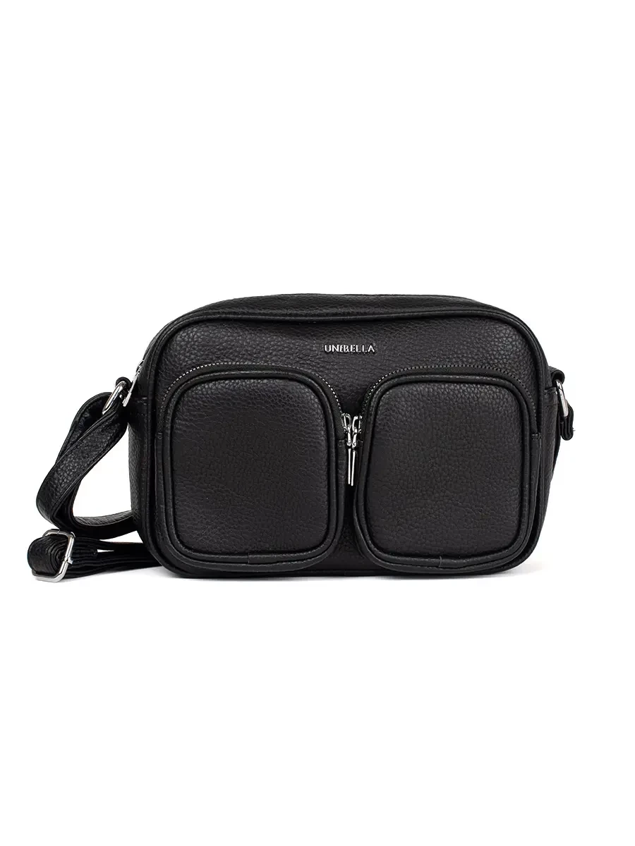 Shelvt Black small handbag with pockets