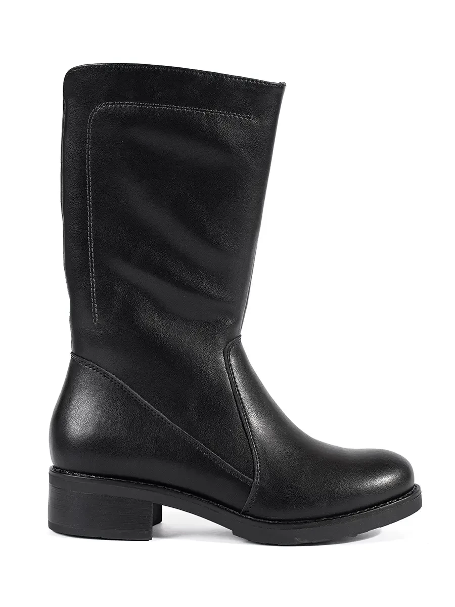 Shelvt Womens black leather boots Sergio Leone