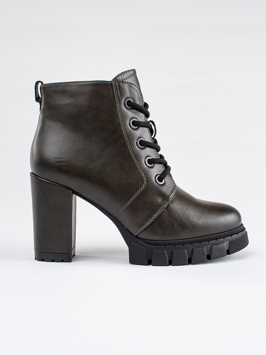GOODIN Dark green womens high heel boots