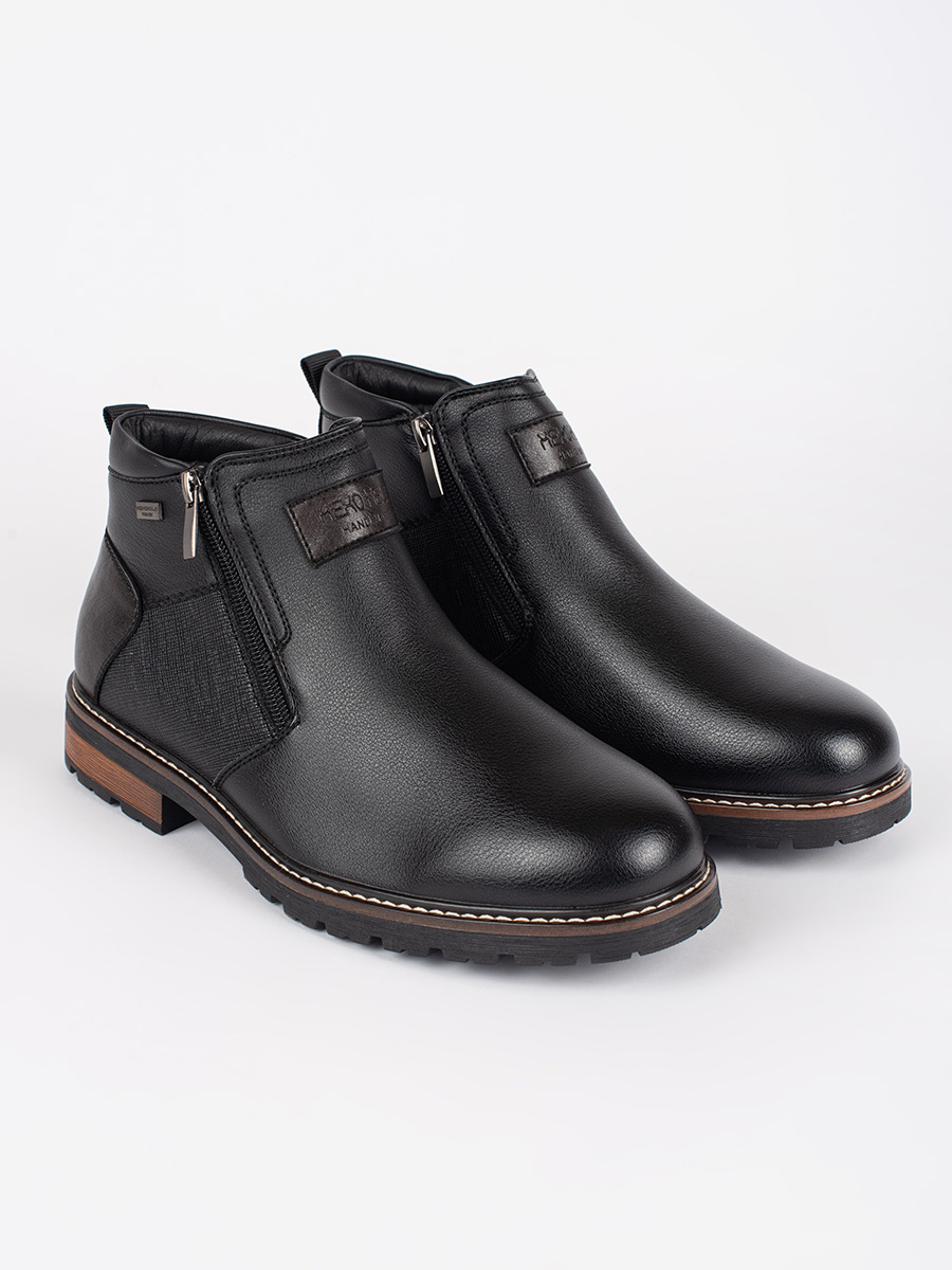 Shelvt Mens black insulated Chelsea boots