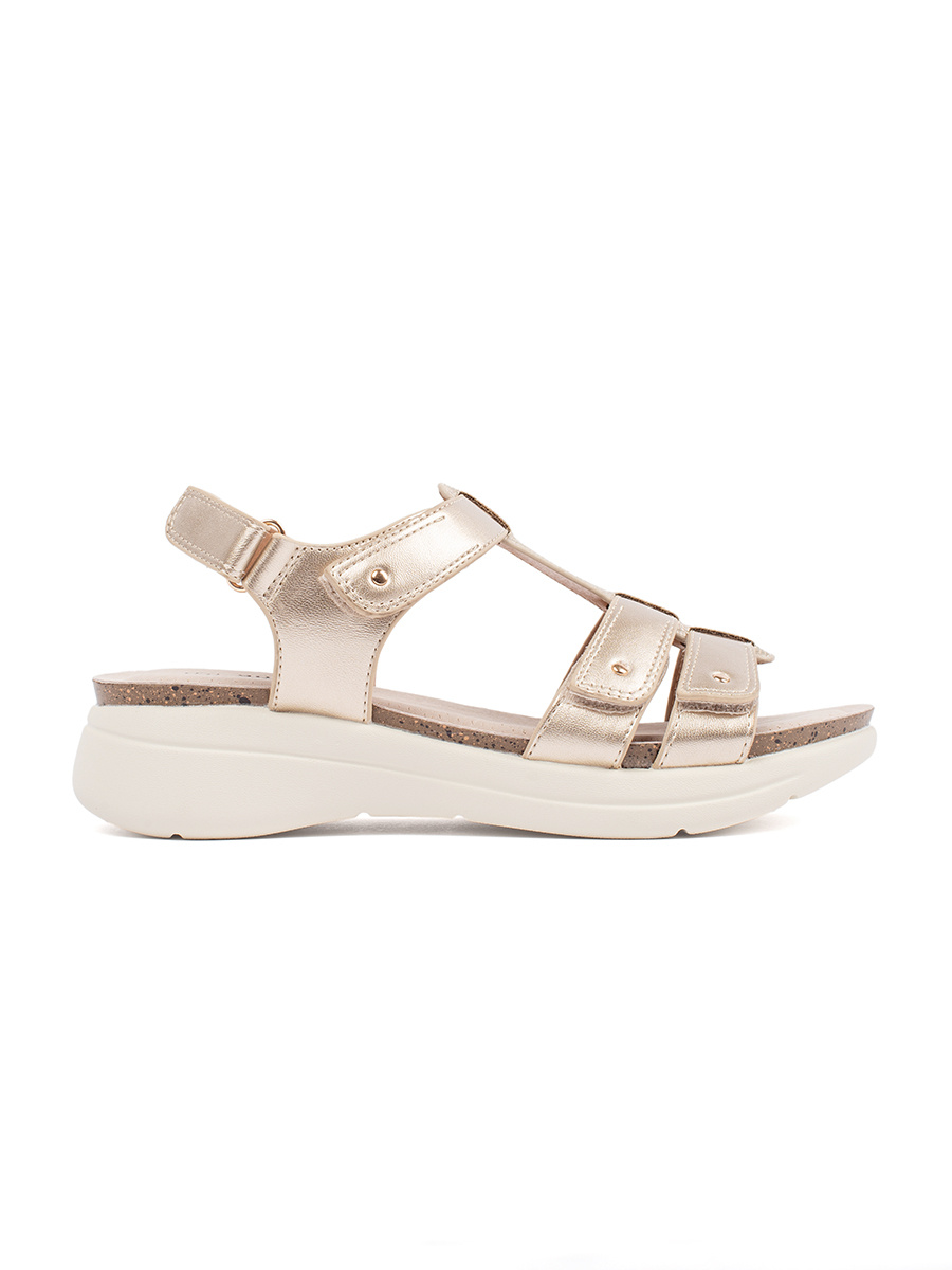 GOODIN Comfortable womens gold sandals