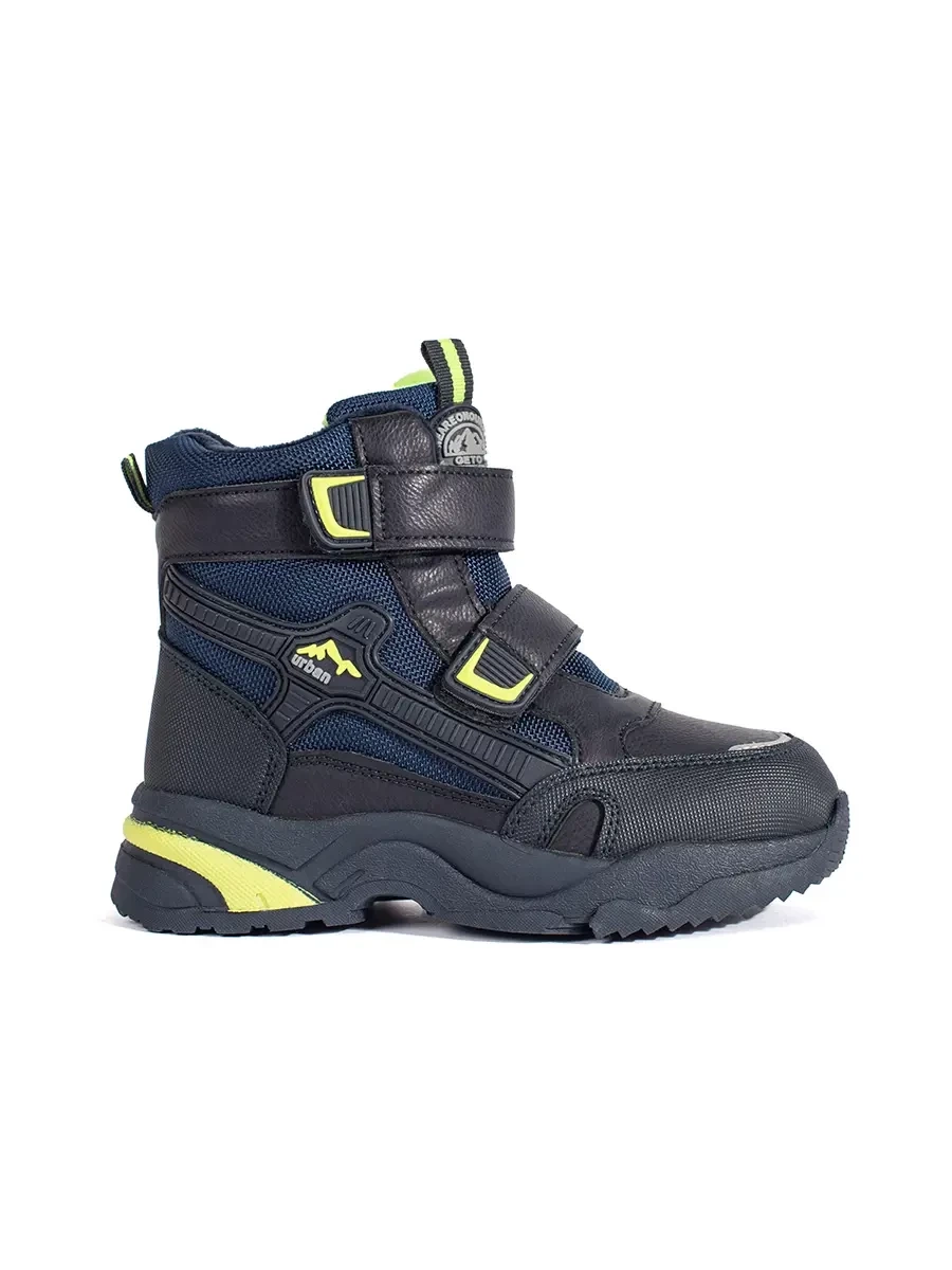Shelvt Navy blue insulated ankle boots for boys