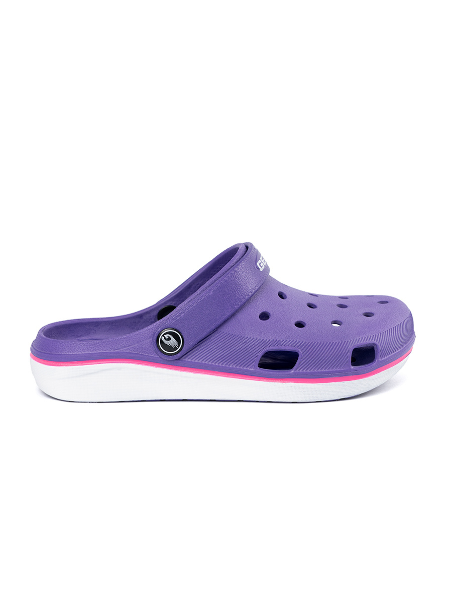Shelvt Purple rubber flip-flops