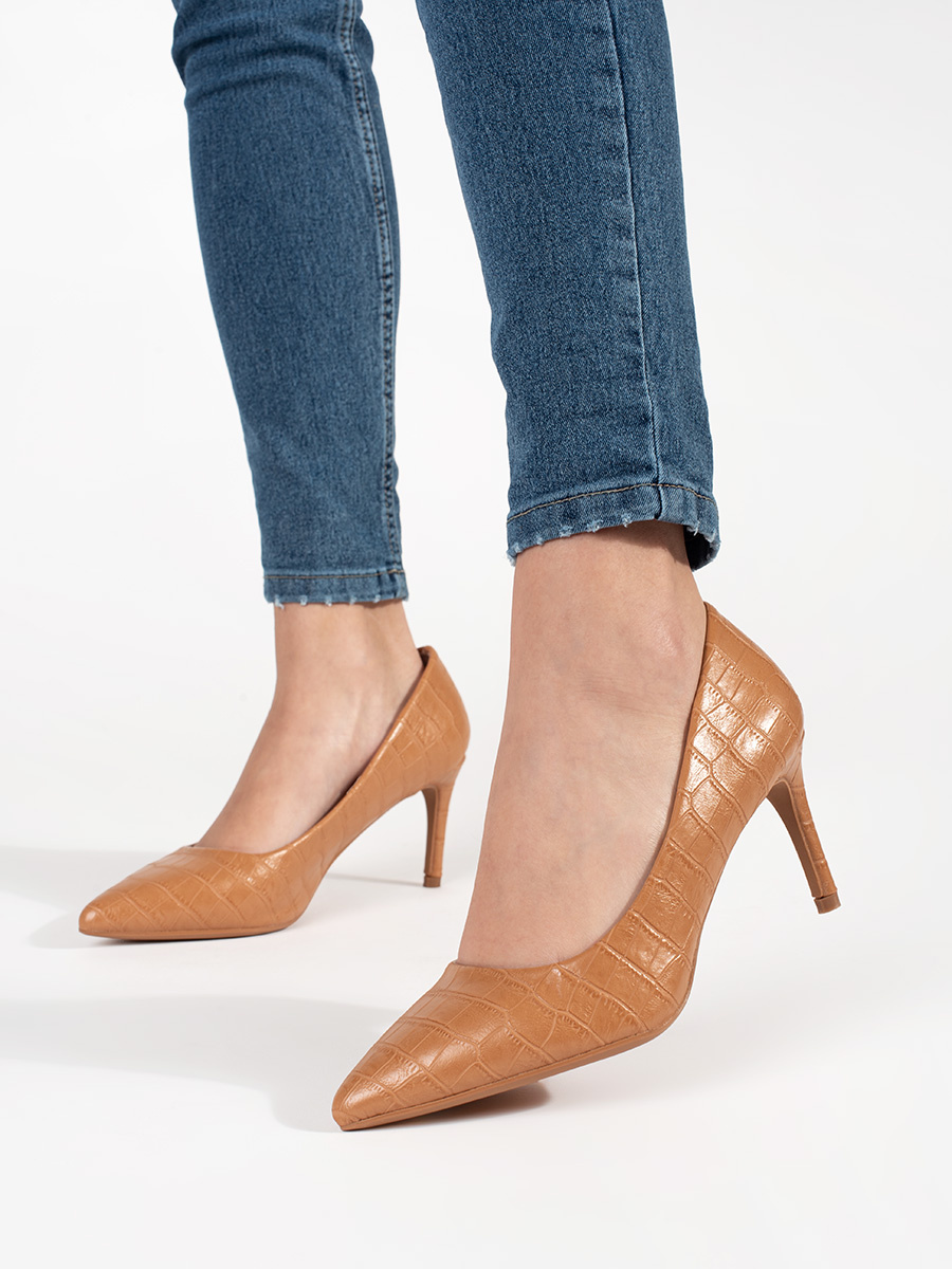 SEASTAR Dark beige stiletto pumps