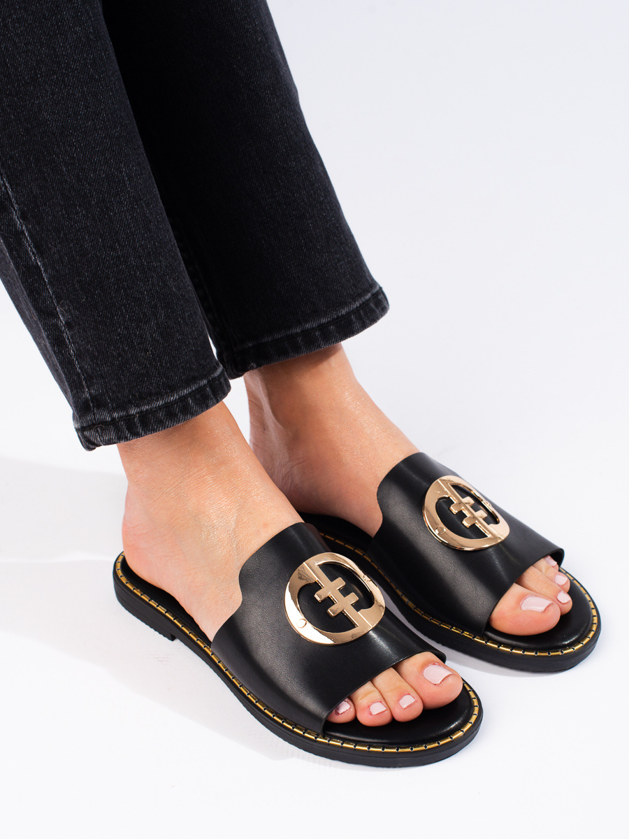 Women's elegant Shelovet slippers black