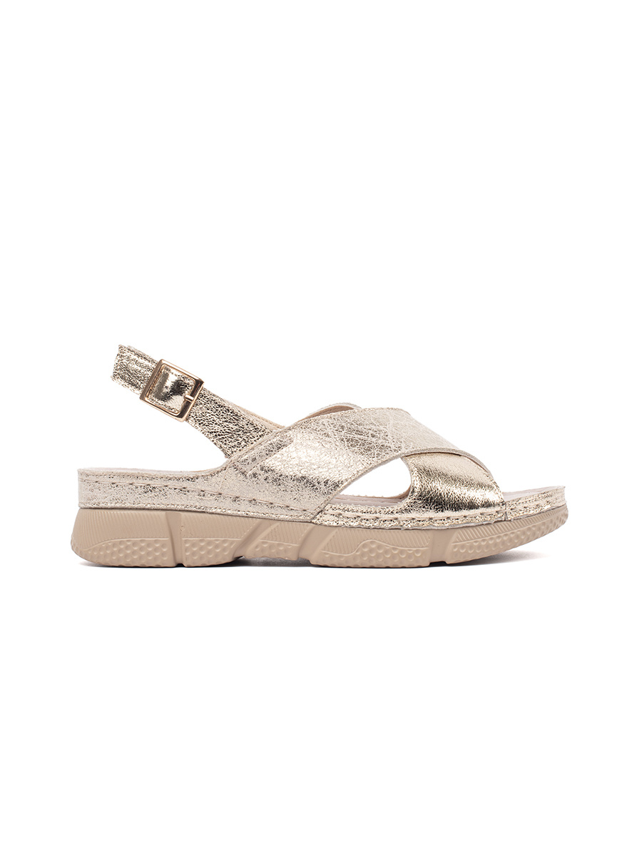 GOODIN Gold flat sandals