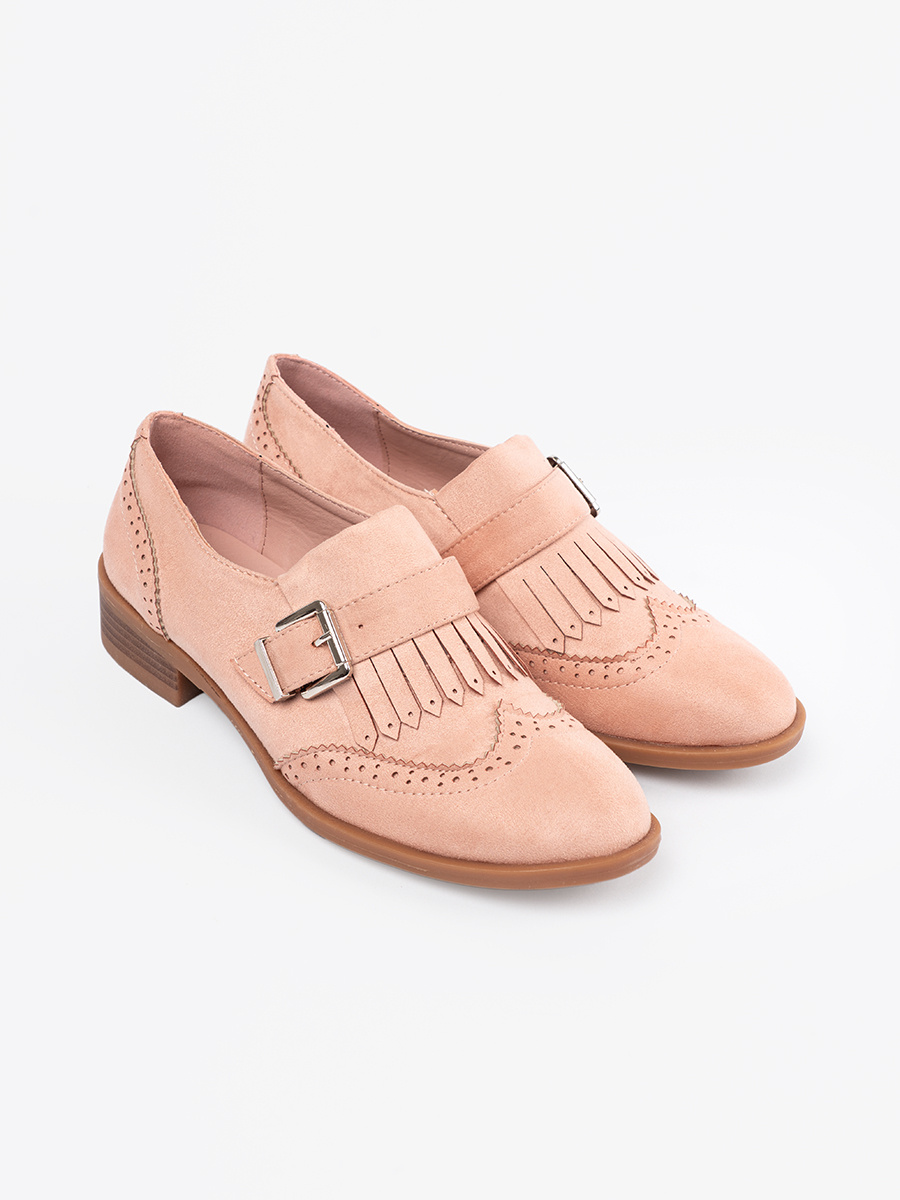 SEASTAR Pink suede flat loafers